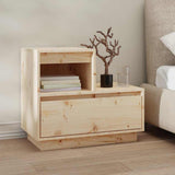 Vidaxl nachtkastje 60x34x51 cm massief grenenhout