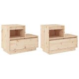 Vidaxl nachtkastjes 2 st 60x34x51 cm massief grenenhout