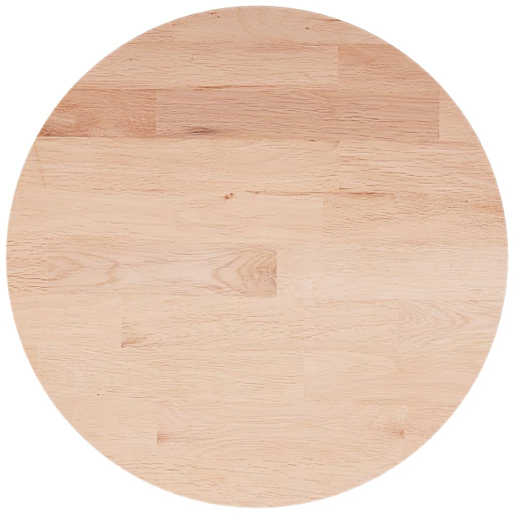 Vidaxl tafelblad rond ø50x1,5 cm onbehandeld massief eikenhout