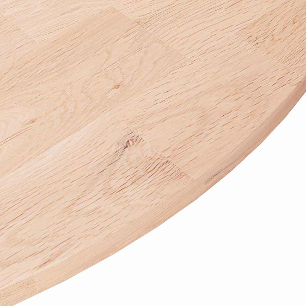 Vidaxl tafelblad rond ø60x1,5 cm onbehandeld massief eikenhout