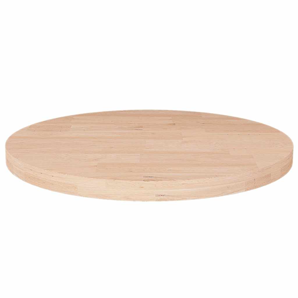 Vidaxl tafelblad rond ø30x2,5 cm onbehandeld massief eikenhout