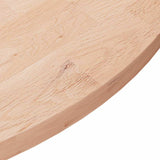 Vidaxl tafelblad rond ø60x2,5 cm onbehandeld massief eikenhout