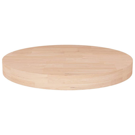 Vidaxl tafelblad rond ø30x4 cm onbehandeld massief eikenhout