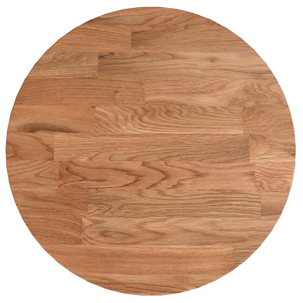 Vidaxl tafelblad rond ø30x1,5 cm bewerkt massief eikenhout lichtbruin