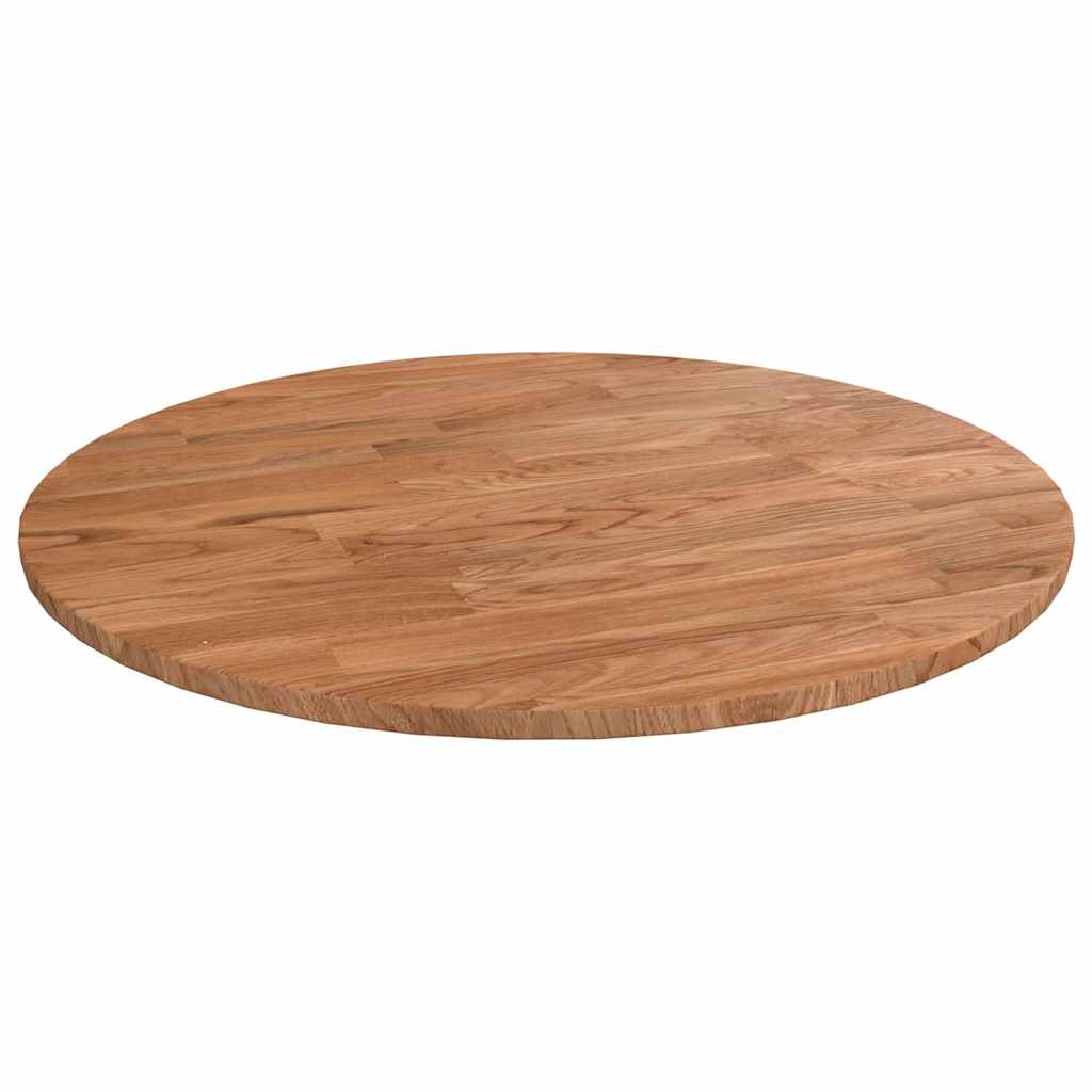 Vidaxl tafelblad rond ø40x1,5 cm bewerkt massief eikenhout lichtbruin