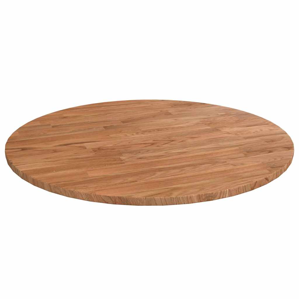 Vidaxl tafelblad rond ø50x1,5 cm behandeld massief eiken lichtbruin