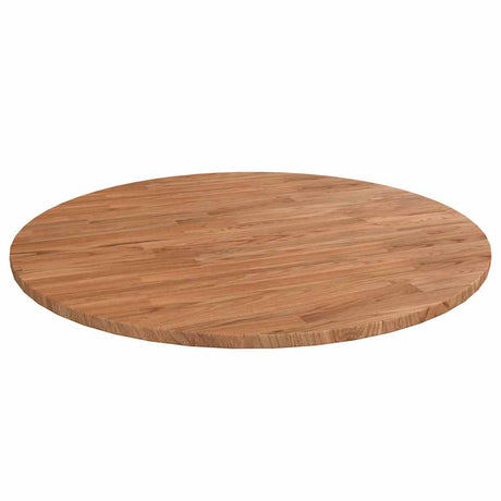 Vidaxl tafelblad rond ø80x1,5 cm bewerkt massief eikenhout lichtbruin