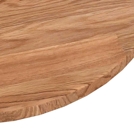 Vidaxl tafelblad rond ø80x1,5 cm bewerkt massief eikenhout lichtbruin