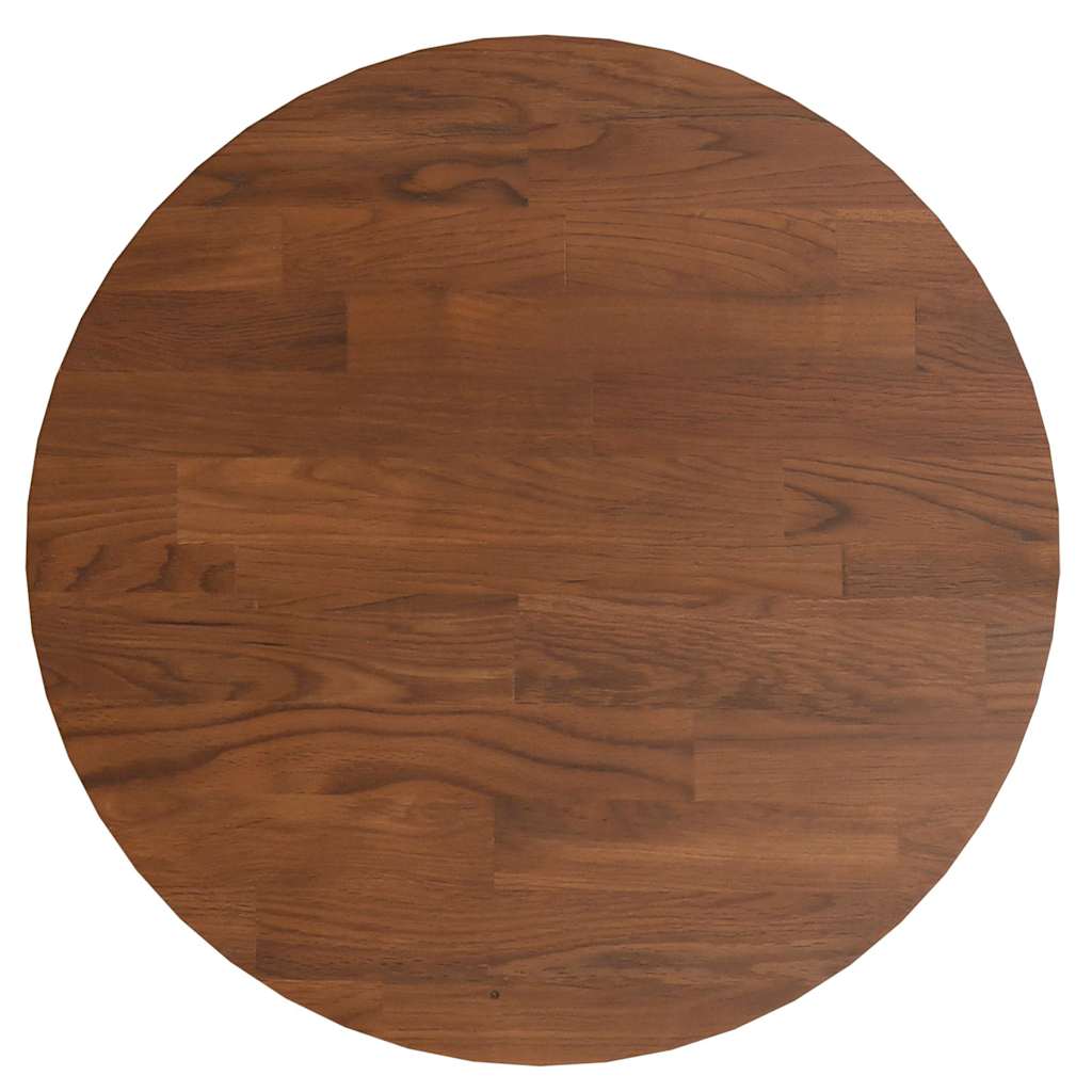 Vidaxl tafelblad rond ø30x1,5 cm bewerkt massief eikenhout donkerbruin