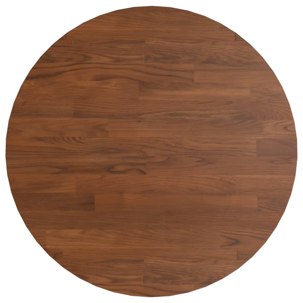 Vidaxl tafelblad rond ø40x1,5 cm bewerkt massief eikenhout donkerbruin