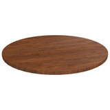 Vidaxl tafelblad rond ø50x1,5 cm bewerkt massief eikenhout donkerbruin