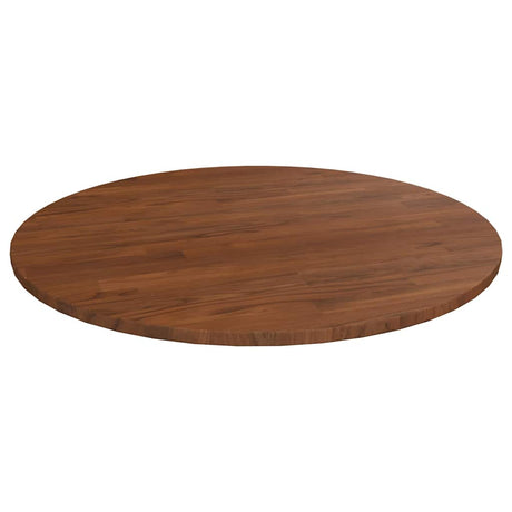 Vidaxl tafelblad rond ø70x1,5 cm bewerkt massief eikenhout donkerbruin