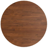 Vidaxl tafelblad rond ø70x1,5 cm bewerkt massief eikenhout donkerbruin