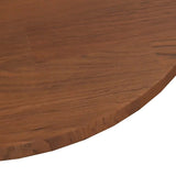 Vidaxl tafelblad rond ø70x1,5 cm bewerkt massief eikenhout donkerbruin
