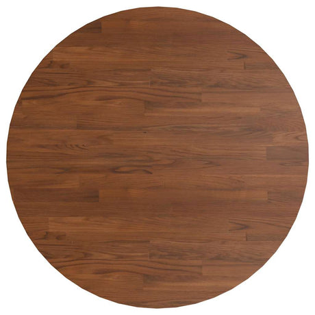 Vidaxl tafelblad rond ø80x1,5 cm bewerkt massief eikenhout donkerbruin