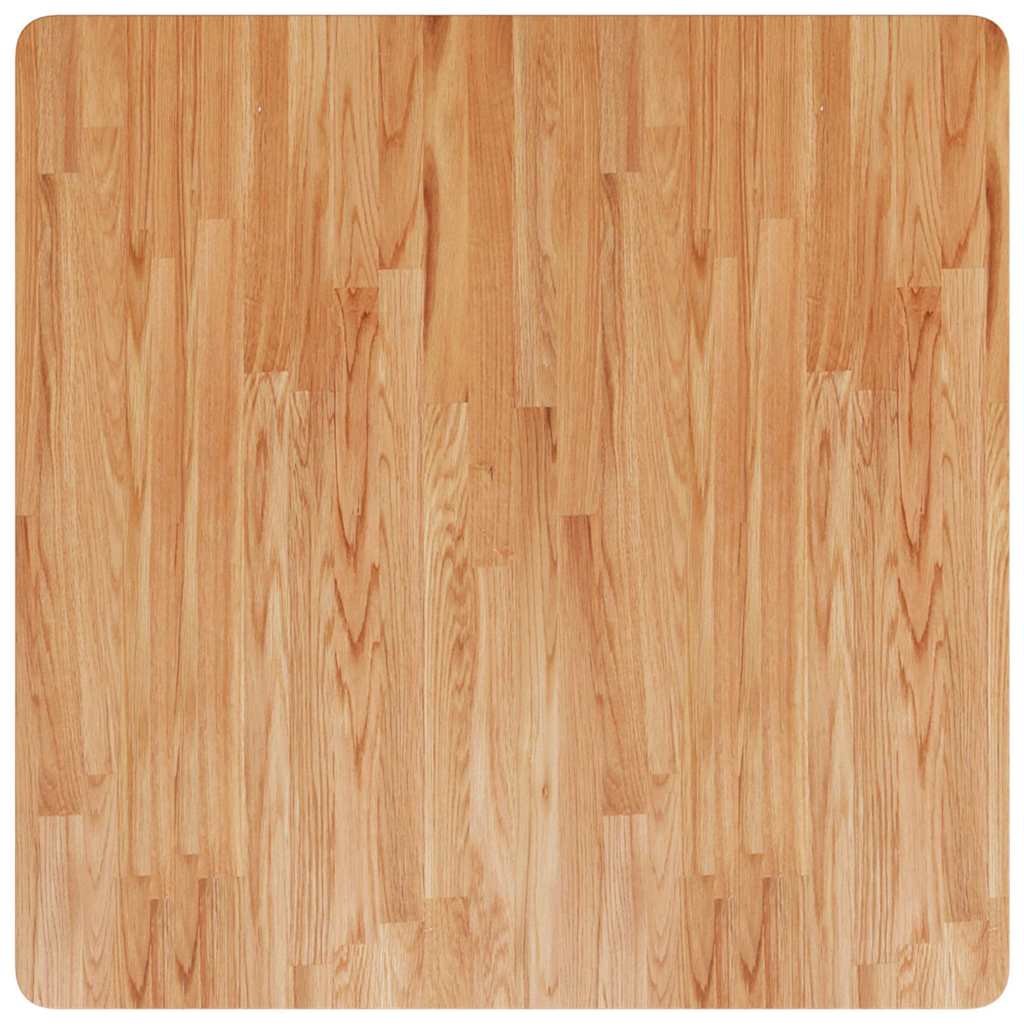 Vidaxl tafelblad vierkant 80x80x4cm massief eikenhout lichtbruin