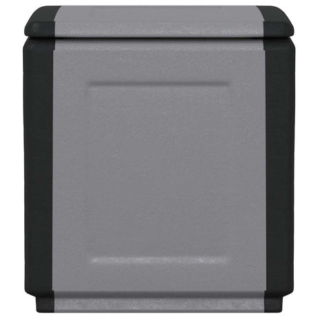 Vidaxl tuinbox 130 l 54x53x57 cm donkergrijs en zwart