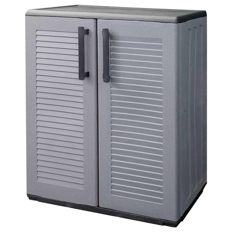 Vidaxl tuinkast 68x37x84 cm polypropeen grijs en zwart