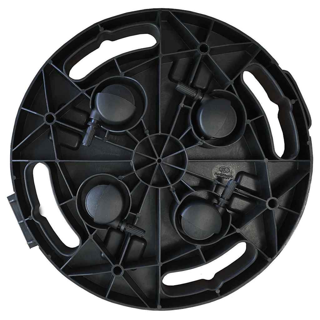 Vidaxl plantentrolley met wielen 170 kg diameter 30 cm zwart
