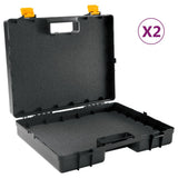 Vidaxl machinekoffers 2 st universeel met schuimrubber polypropeen