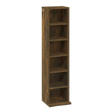 Vidaxl cd-kast 21x20x88 cm bewerkt hout gerookt eikenkleurig