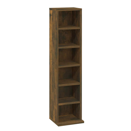 Vidaxl cd-kast 21x20x88 cm bewerkt hout gerookt eikenkleurig