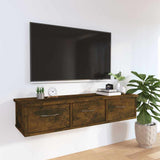 Vidaxl wandkast 88x26x18,5 cm bewerkt hout gerookt eikenkleurig