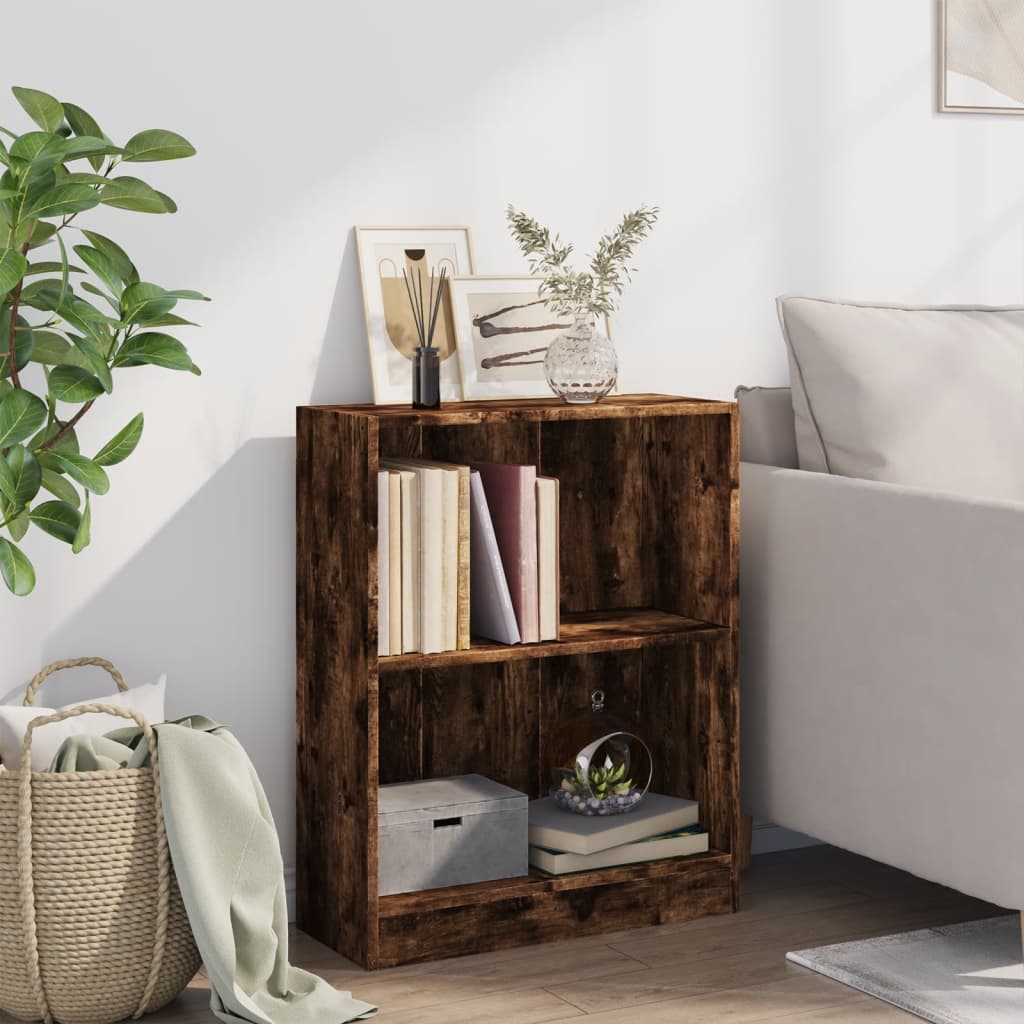 Vidaxl boekenkast 60x24x76 cm bewerkt hout gerookt eikenkleurig