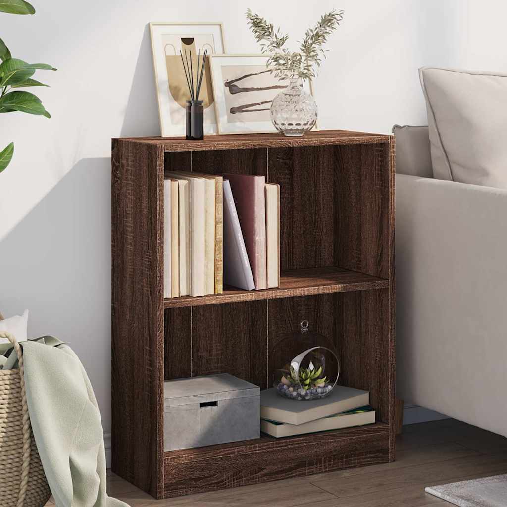 Vidaxl boekenkast 60x24x76 cm bewerkt hout bruin eikenkleur