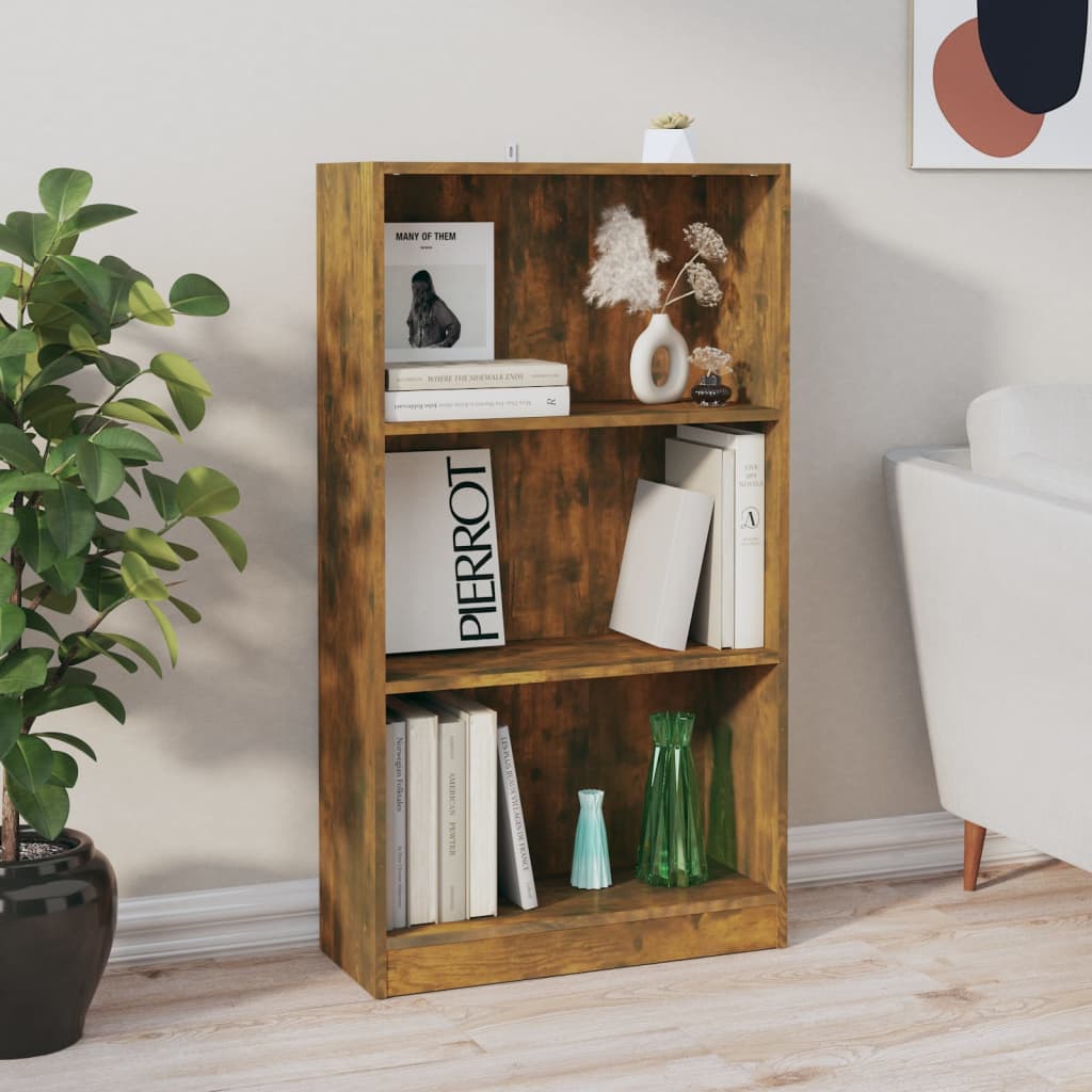 Vidaxl boekenkast 60x24x109 cm bewerkt hout gerookt eikenkleurig