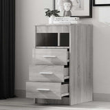 Vidaxl ladekast 40x50x76 cm bewerkt hout grijs sonoma eikenkleurig
