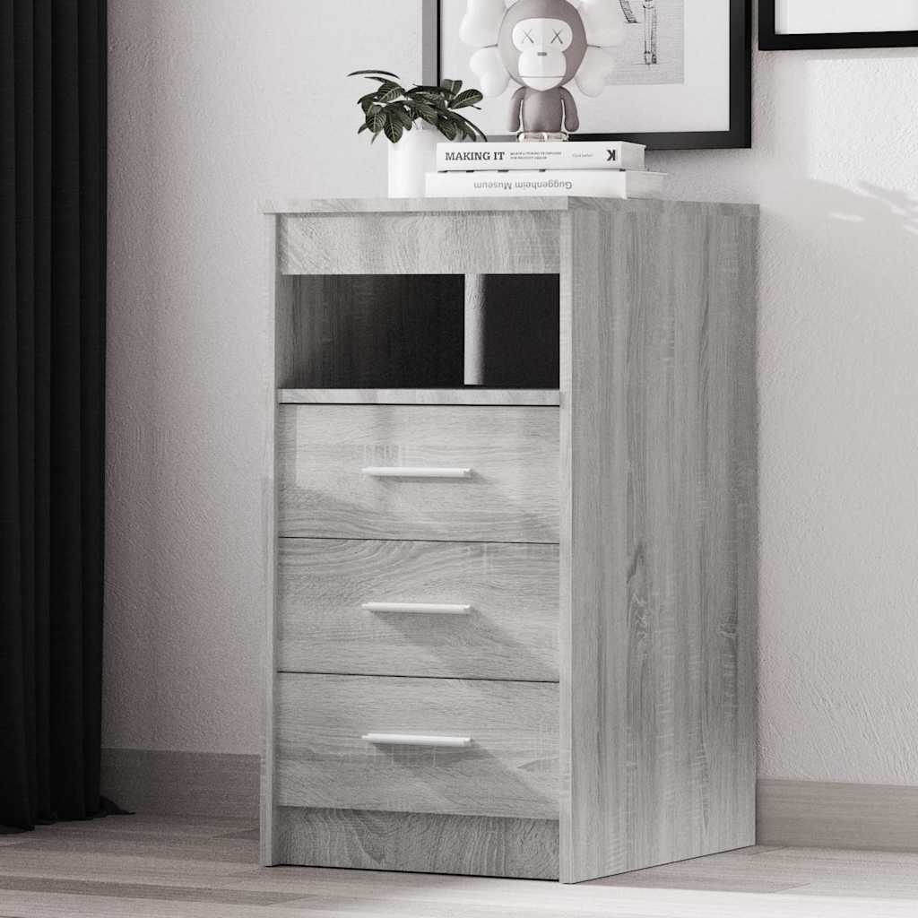 Vidaxl ladekast 40x50x76 cm bewerkt hout grijs sonoma eikenkleurig