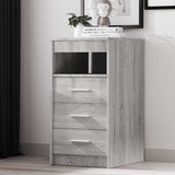 Vidaxl ladekast 40x50x76 cm bewerkt hout grijs sonoma eikenkleurig