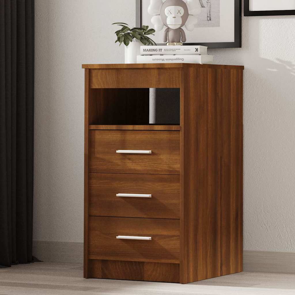 Vidaxl ladekast 40x50x76 cm bewerkt hout bruin eikenkleur