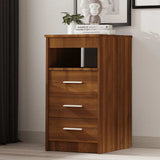Vidaxl ladekast 40x50x76 cm bewerkt hout bruin eikenkleur