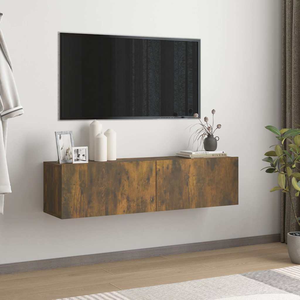 Vidaxl tv-wandmeubel 120x30x30 cm bewerkt hout gerookt eikenkleurig