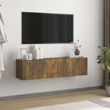 Vidaxl tv-wandmeubel 120x30x30 cm bewerkt hout gerookt eikenkleurig