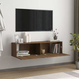 Vidaxl tv-wandmeubel 120x30x30 cm bewerkt hout bruin eikenkleur