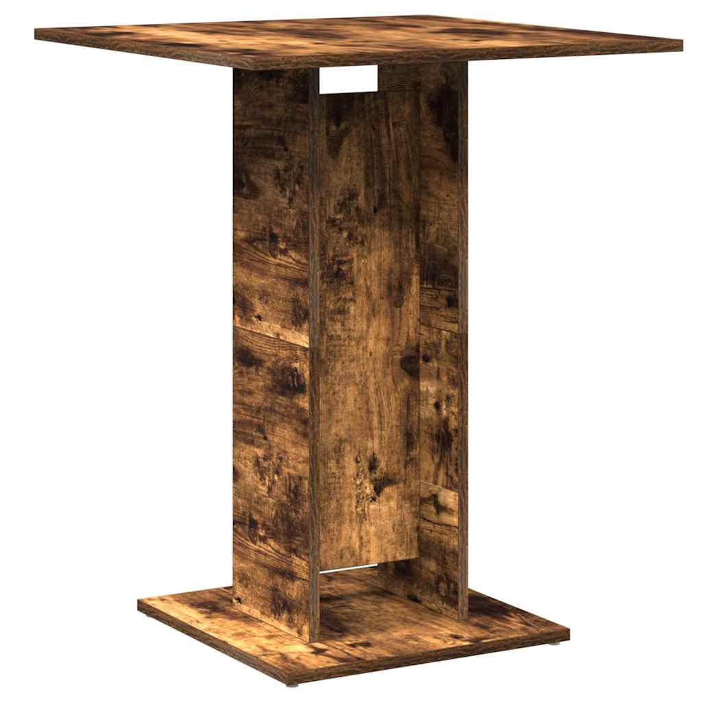 Vidaxl bistrotafel 60x60x75 cm bewerkt hout gerookt eikenkleurig