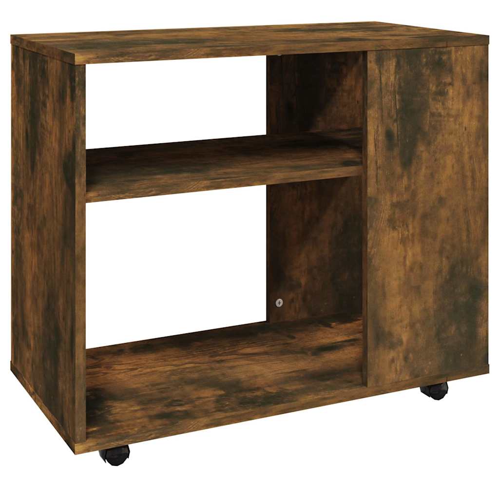 Vidaxl bijzettafel 70x35x55 cm bewerkt hout gerookt eikenkleurig