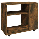 Vidaxl bijzettafel 70x35x55 cm bewerkt hout gerookt eikenkleurig