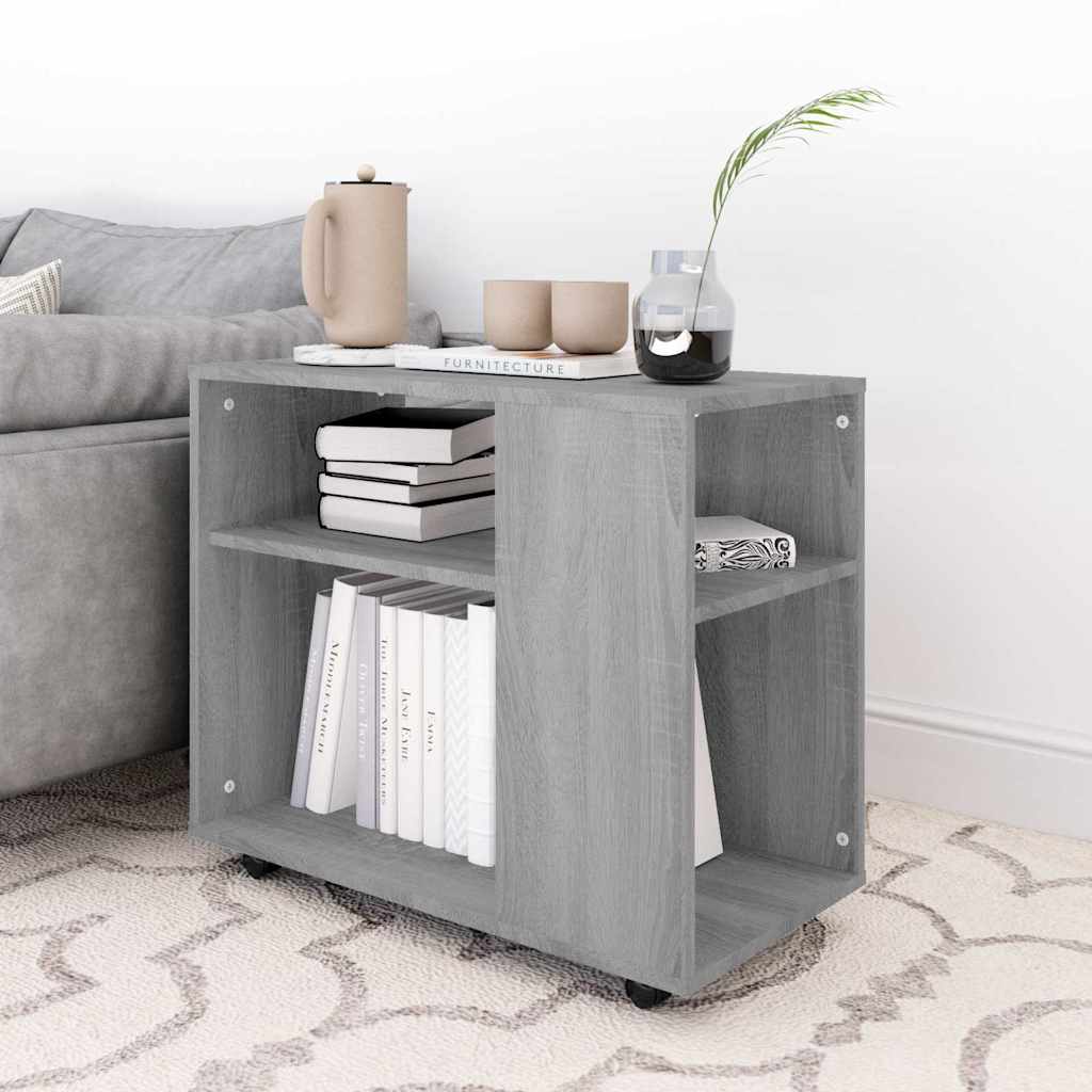 Vidaxl bijzettafel 70x35x55 cm bewerkt hout grijs sonoma eikenkleurig