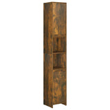 Vidaxl badkamerkast 30x30x183,5 cm bewerkt hout gerookt eikenkleurig
