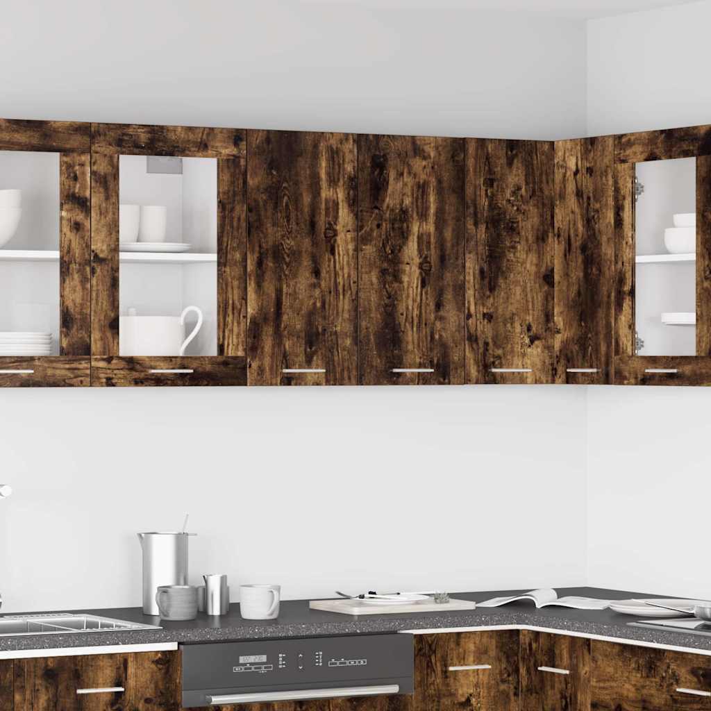 Vidaxl bovenkast lyon 60x31x60 cm bewerkt hout gerookt eikenkleurig