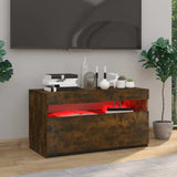 Vidaxl tv-meubel met led-verlichting 75x35x40 cm gerookt eikenkleurig