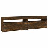 Vidaxl tv-meubelen met led-verlichting 2 st 75x35x40 cm gerookt eiken