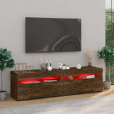 Vidaxl tv-meubelen met led-verlichting 2 st 75x35x40 cm gerookt eiken