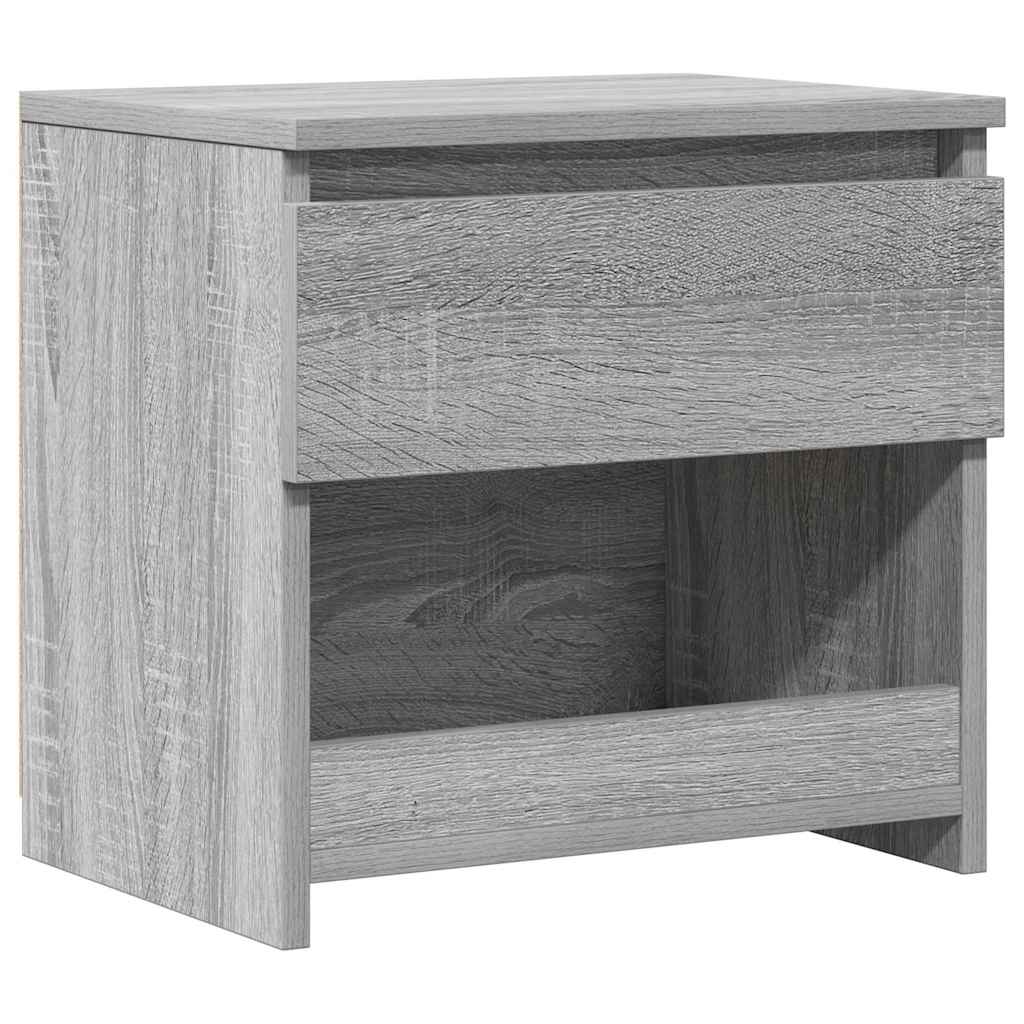 Vidaxl nachtkastje 40x30x39 cm bewerkt hout grijs sonoma eikenkleurig