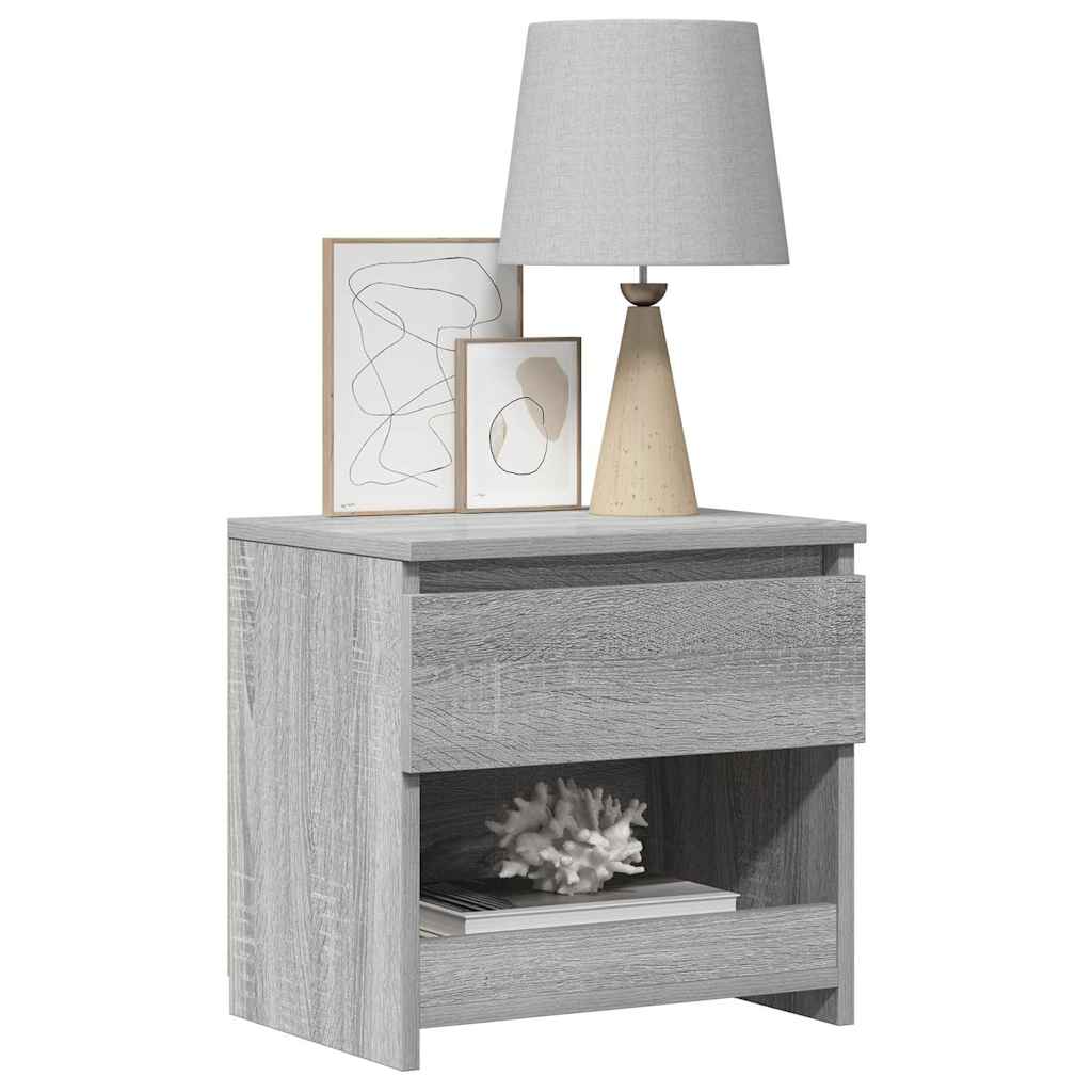 Vidaxl nachtkastjes 2 st 40x30x39 cm bewerkt hout grijs sonoma eiken