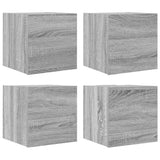 Vidaxl tv-wandmeubelen 4 st 30,5x30x30 cm grijs sonoma eikenkleurig